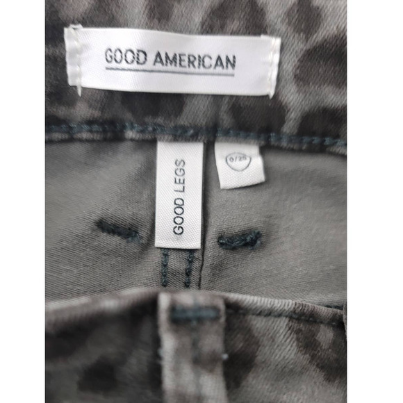 Good American Good Legs Leopard Print Women's Skinny Jeans 0/25 - Picture 3 of 4